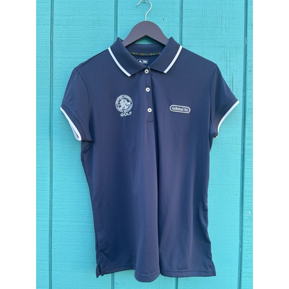 Newport Harbor High School Adidas Golf Polo Women's X-Large NWT Navy And White